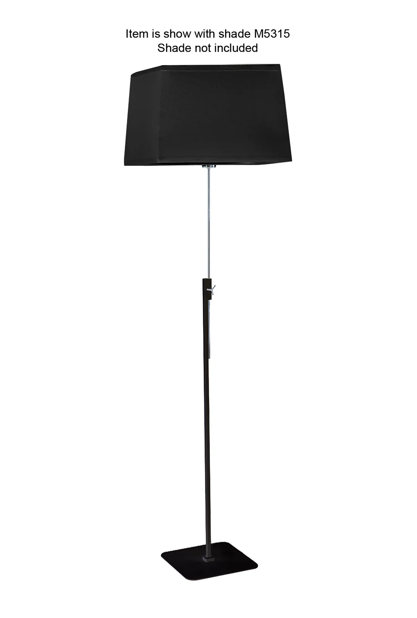 M5311  Habana Telescopic Floor Lamp 1 Light Without Shade Black